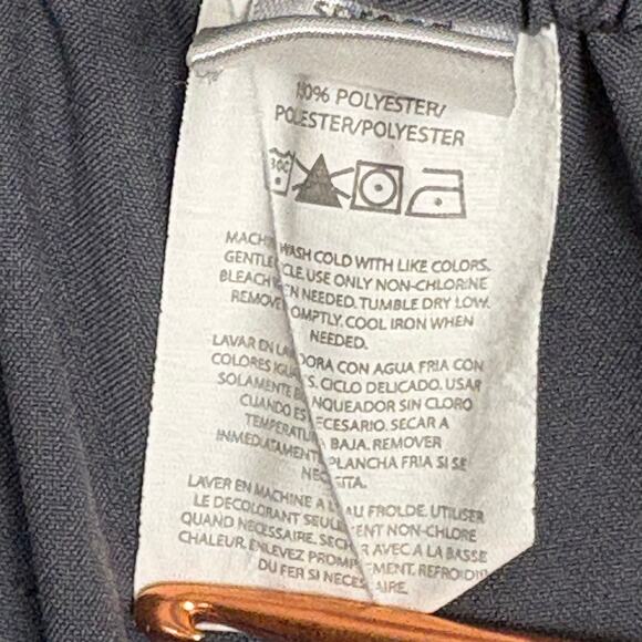 Spread Good Cheer Women’s Size Petite Large Grey Polyester Cargo Scrub Pants - Picture 7 of 8